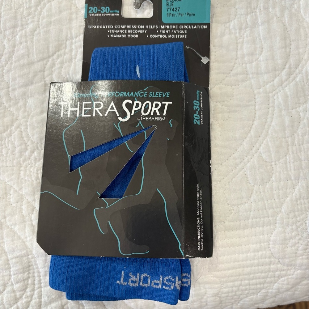 Performance Athletic Blue Socks - Picture 2 of 5